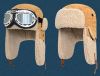 Costume accessories - Aviator Material Beige Hat 